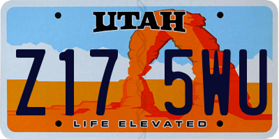 UT license plate Z175WU