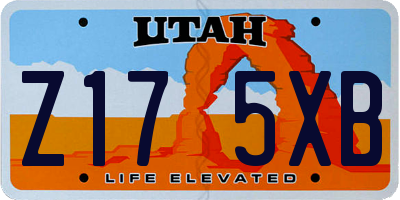 UT license plate Z175XB