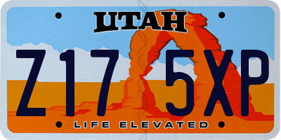 UT license plate Z175XP