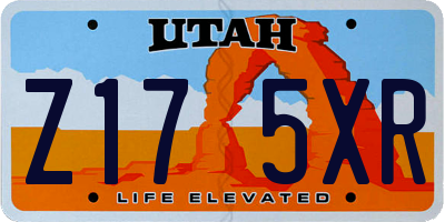 UT license plate Z175XR