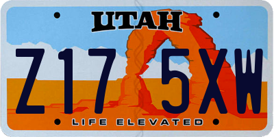 UT license plate Z175XW