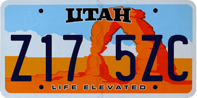 UT license plate Z175ZC