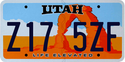 UT license plate Z175ZF