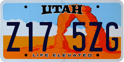 UT license plate Z175ZG