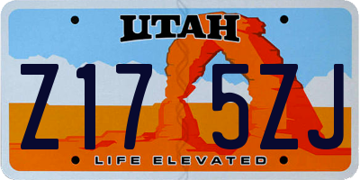 UT license plate Z175ZJ