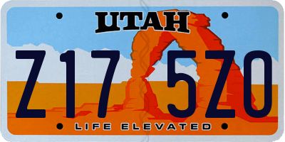 UT license plate Z175ZO