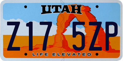 UT license plate Z175ZP