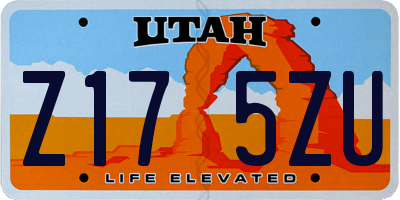 UT license plate Z175ZU