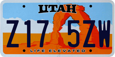 UT license plate Z175ZW