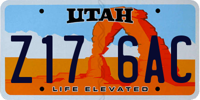 UT license plate Z176AC