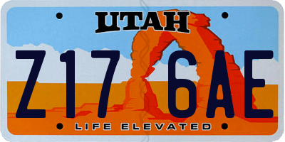 UT license plate Z176AE