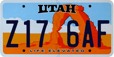 UT license plate Z176AF