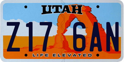 UT license plate Z176AN