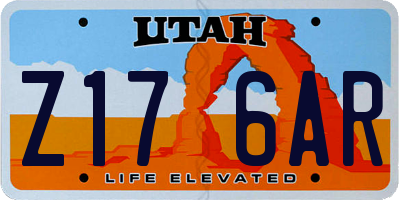 UT license plate Z176AR