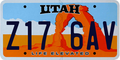 UT license plate Z176AV
