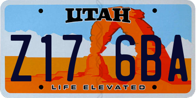 UT license plate Z176BA