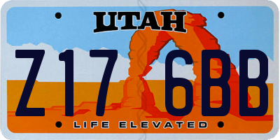 UT license plate Z176BB