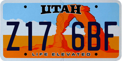 UT license plate Z176BF