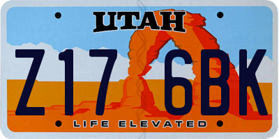 UT license plate Z176BK