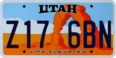 UT license plate Z176BN