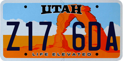 UT license plate Z176DA