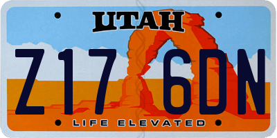UT license plate Z176DN