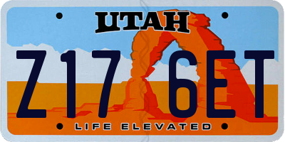 UT license plate Z176ET