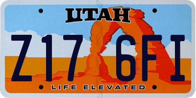 UT license plate Z176FI