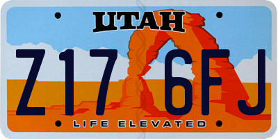 UT license plate Z176FJ