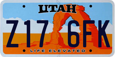 UT license plate Z176FK