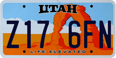 UT license plate Z176FN