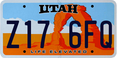 UT license plate Z176FQ