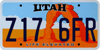 UT license plate Z176FR