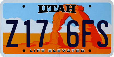 UT license plate Z176FS