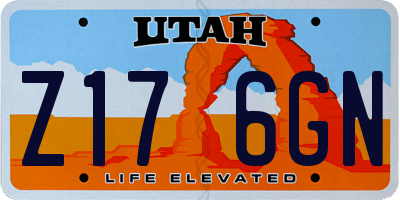 UT license plate Z176GN