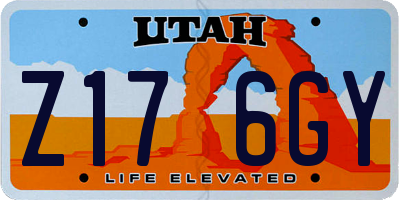 UT license plate Z176GY