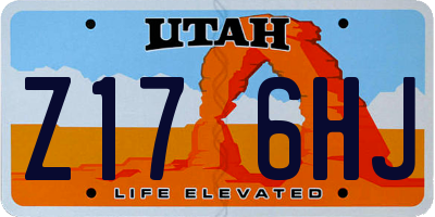 UT license plate Z176HJ