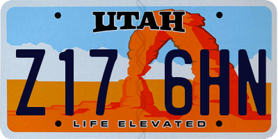 UT license plate Z176HN