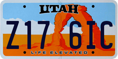 UT license plate Z176IC