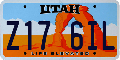 UT license plate Z176IL