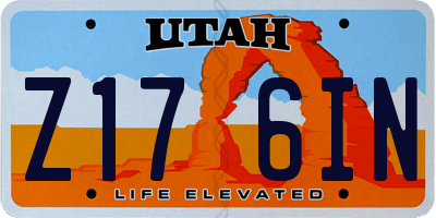 UT license plate Z176IN