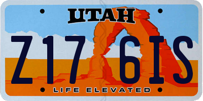 UT license plate Z176IS