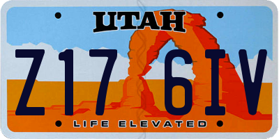 UT license plate Z176IV