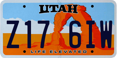 UT license plate Z176IW