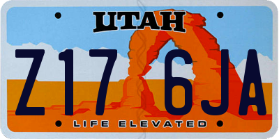 UT license plate Z176JA
