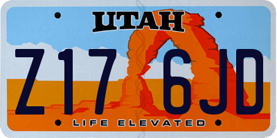 UT license plate Z176JD