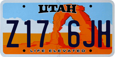 UT license plate Z176JH
