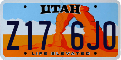 UT license plate Z176JO