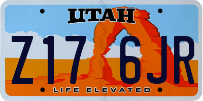 UT license plate Z176JR