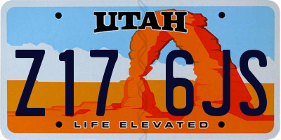UT license plate Z176JS
